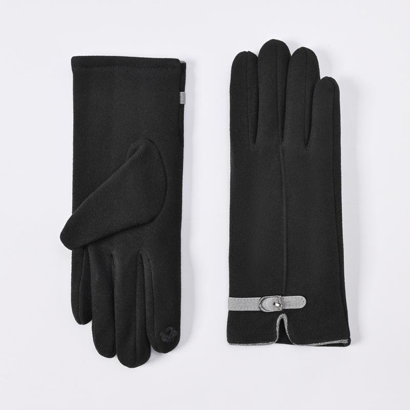 Elegant Retro Women Winter Thick Gloves Cycling Drive Keep Warm Touch Screen Windproof Soft Comfortable