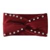 Versatile Rhinestone Elastic Headband for Face Washing & Sports - Simple, Solid Color, Sweat-Absorbing Fabric