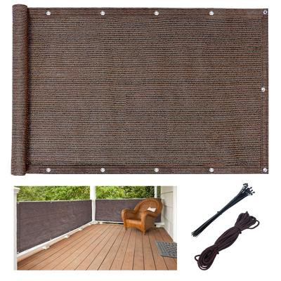 DANOFY Balcony Privacy 180x100cm UV Balcony Apartment Home Mocha Shade, - High-Density Polyethylene, Breathable, Protection, Privacy, Shade, Fence,
