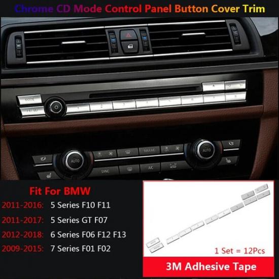 CD Center Panel Mode Button Cover Trim For BMW 5 6 7 F10 F11 F07 F01 F02 F12 F06