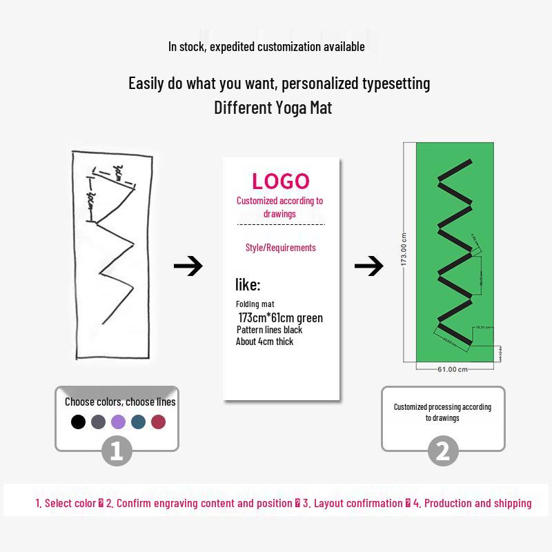 TPE Non-slip Yoga & Dance Mat - Wide, Shock Absorbing, Portable Mat for Home Fitness Beginners