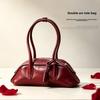 New double-arc shoulder tote bag women's high-value Boston bowling bag commuter versatile hand-held underarm bag