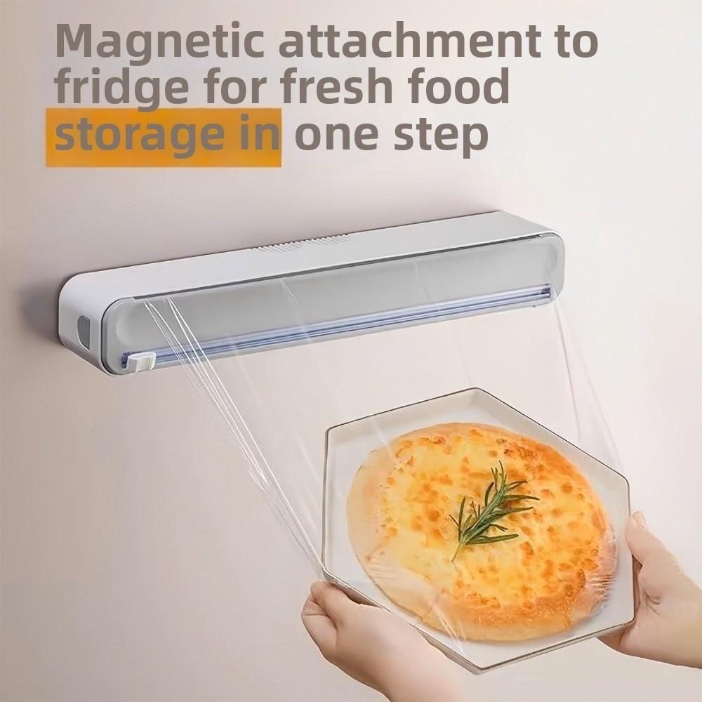 Wall Mounted Plastic Wrap Cutter Space Saving Tin Foil Cutting Box Food Film Dispenser Restaurants