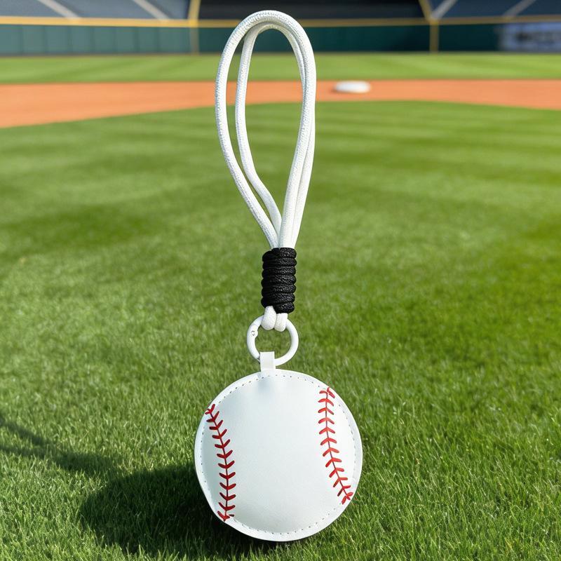 Sports Ball Shaped Pu Keychain With Durable Lanyard Cute Pendant For Sports Fans Bag Decoration Gift