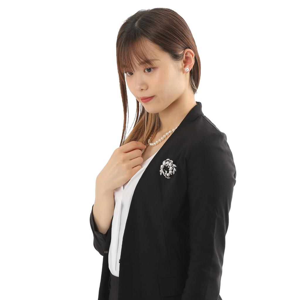 TIGLOSS Brosche Korsage Perle Zeremonie Silber Gold Formal Ring Jacke Anzug Geschenk Hochzeitsfeier Kleid Anstecknadel Clip Stilvolle Blume Band Kommt mit Besonderem