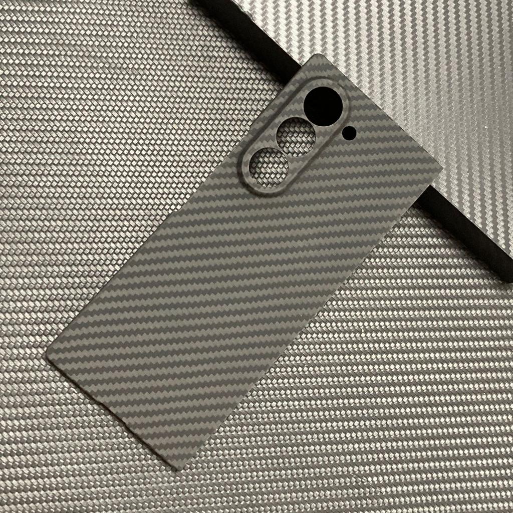 New Kevlar Suitable for Samsung Zfold6 Ultra Thin Mobile Phone Case Aramid Fiber Material Hard Shell Wavy Pattern