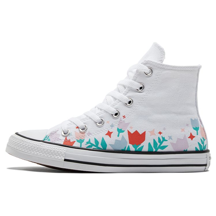 Converse Chuck Taylor All Star Classic Versatile High-Top Canvas Sneakers Women Sneakers White Multicolor 572706C