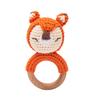 1 Stück Holz Babyrassel Schüttelspielzeug Häkel Löwe Giraffe Holz Babyrassel Beißring Montessori Neugeborenen Tierrassel Spielzeug Geschenk