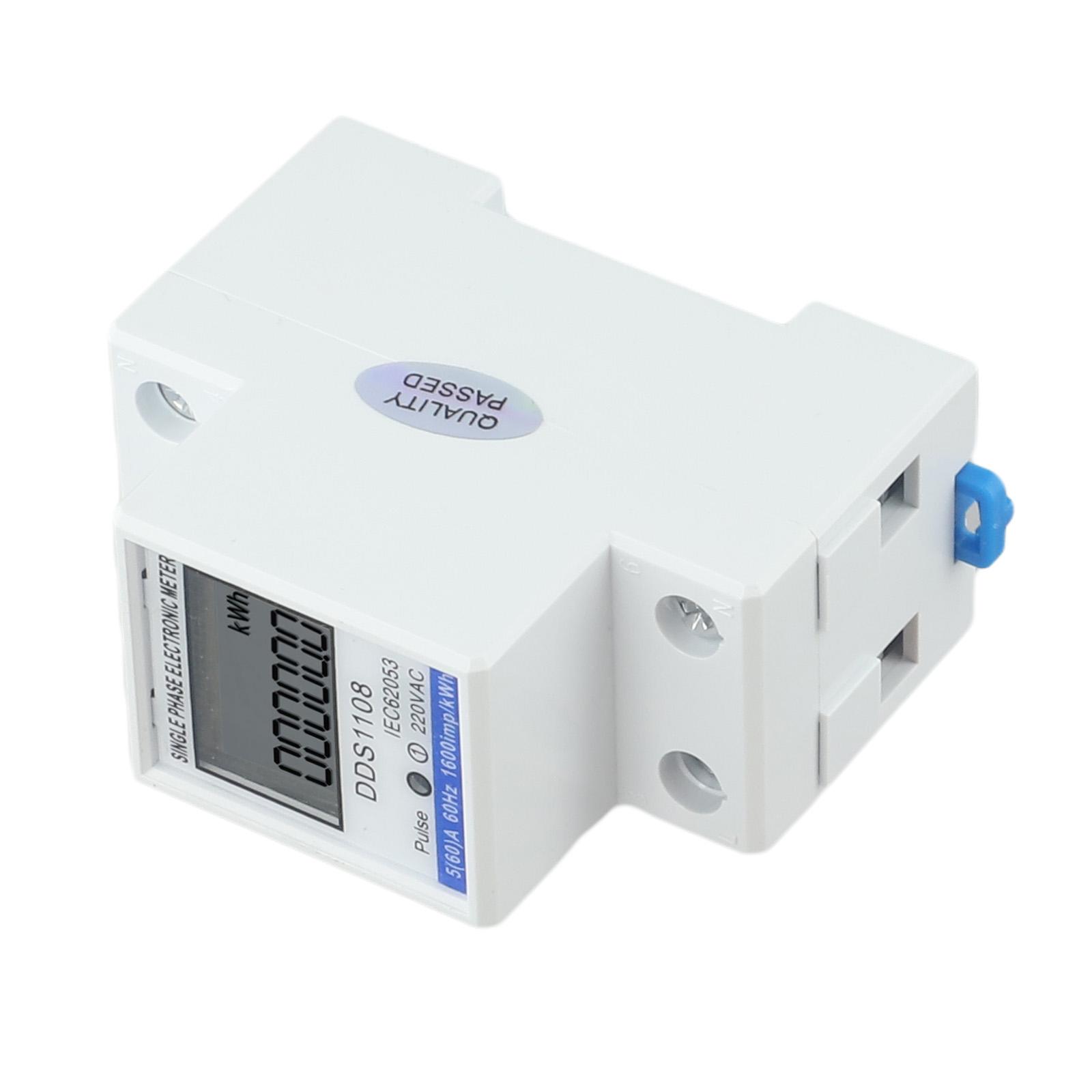 

220V 60A Digital Single Phase Energy Meter KWh LCD Power Consumption Meter Electricity With Reset Function Electrical Equipment China Mainland