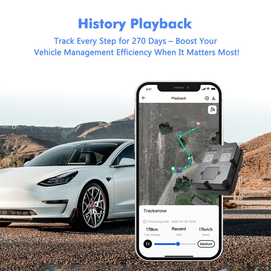 Wholesale 4G GPS Tracker for Car Motorcycle - Real-Time 30 Days Tracking Device Anti-Theft Vehicle Locator, Paid Android/iOS App