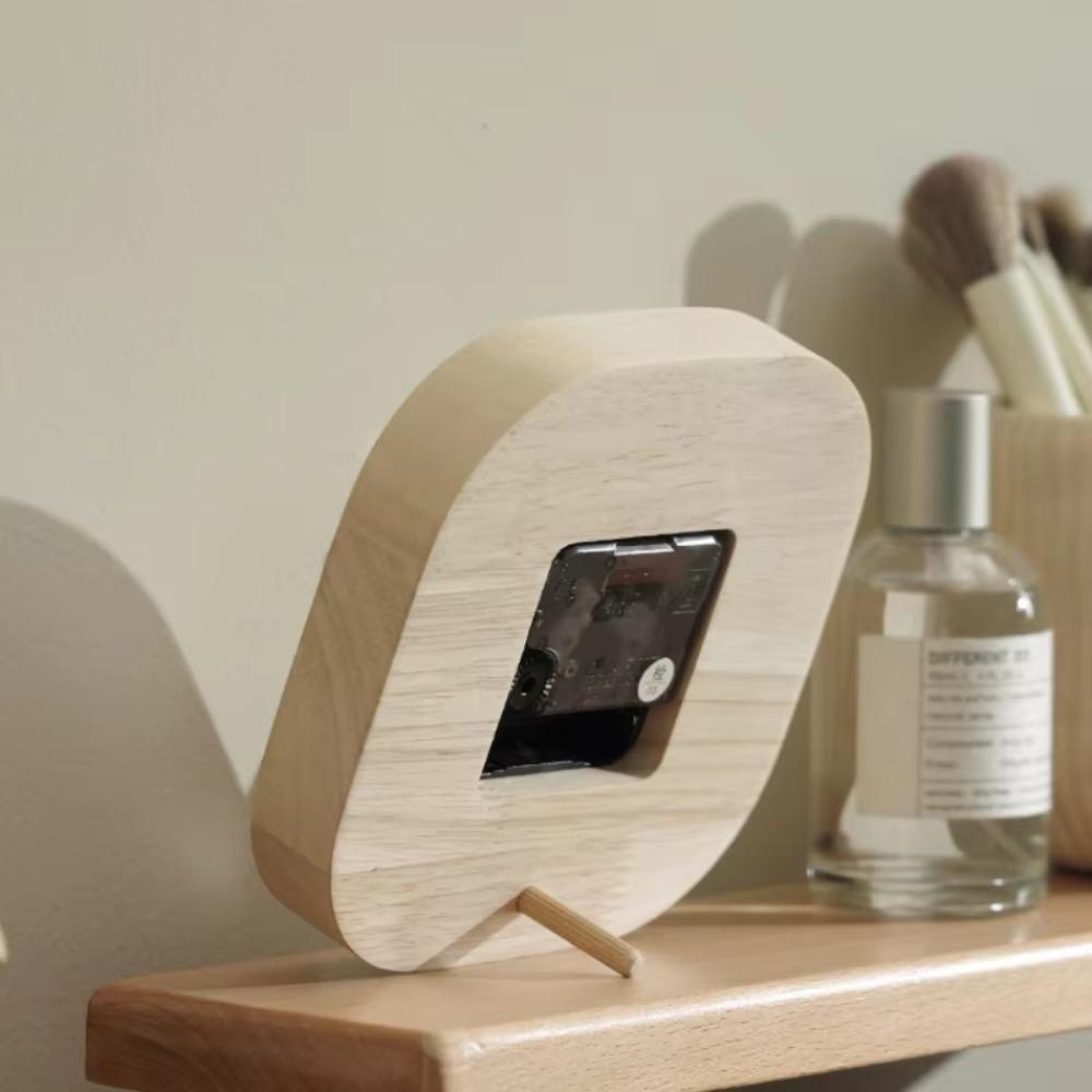 Exquisite Bedside Table Clock Wooden Desk Clock Unique Tabletop Clock  Dormitory