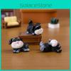 Cartoon Schnauzer Resin Figurines Cute Desk Decor Tabletop Accessories For Home