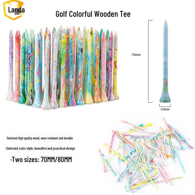 Landa Colorful Wood Golf Tees