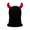 Halloween Facecover Horned Hat for Adult Unisex Theme Party Costume Horn Hat Novelty Skull Hat Winter Warm Windproof Caps