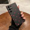 Black Love Heart Phone Case For Samsung Galaxy S25 S24 Ultra S23 FE S22 S20 Plus A15 A35 A50 A51 A54 A55 A71 A72 Silicone Cover