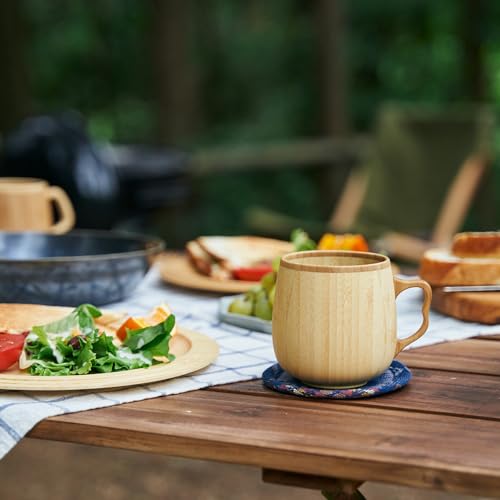 RIVERET Cafe au Lait Mug, 350ml, Bamboo, Dishwasher Safe, Brown, RV-205B