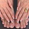 Nail Art Wearing Pink White Hands and Foots Manicure Finished Patch Fake Nail Set Wearing Nail for Daily Use