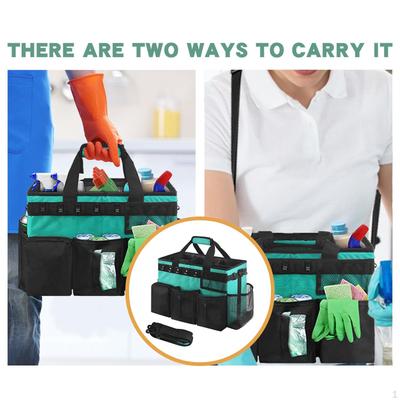 Cleaning Organizer Tool Bag Adjustable Dividers Waterproof Toolbag Housekeeping Tote for Home