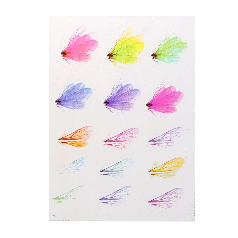 Resin Art Supplies for Butterfly Simulated Wings Transparent Resin Stickers for Card Making Scrapbook DIY Jewelry