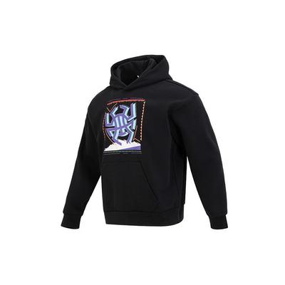 adidas Sudadera con capucha Don Gfx con estampado geométrico y corte holgado para hombre Negro IB9396