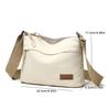 3 Main Pockets High Capacity Shoulder Crossbody Bag for Women Multi-pocket Purse Canvas Handbag Suitable for Mothers Shopping