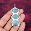 Aquamarine Gemstone Pendant, 925 Solid Sterling Silver Pendant Jewelry, Handmade Antique Jewelry Gift For Mother