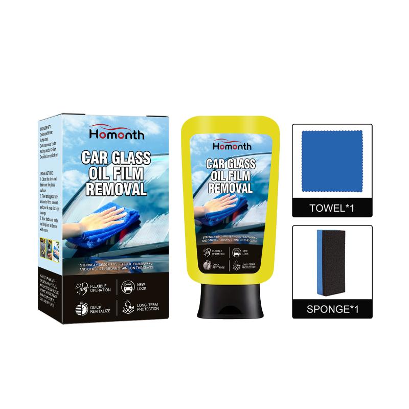 Windshield Polishing Oil Film Remover Kit Crystal Clear Cleaning Boosts Visibility Car Glass Restoration Solution Best for Foggy Conditions