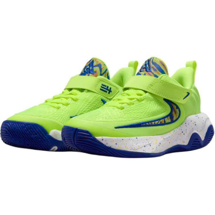 Nike Giannis Immortality 4 SE PS Volt Ice Kids Sneakers Green Game-Royal Laser-Orange IQ0819-700