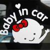 Baby in Car Baby Safety Sign Car Sticker Reflective Sticker Warning Sticker Cute Baby Window Car Decal Sticker Car Accessories