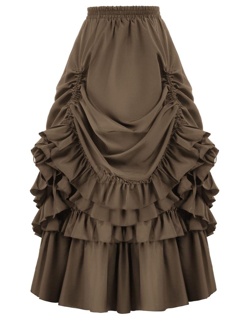 Victorian Women Dress Ball Gown Skirt Medieval Renaissance Wedding Costume Party