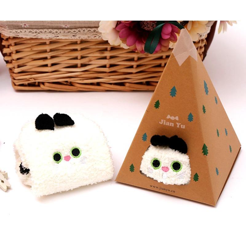 Winter Coral Fleece Cartoon Circle Socks for Ladies - Christmas Homewear Socks with Thick Padding - Christmas Limited Edition