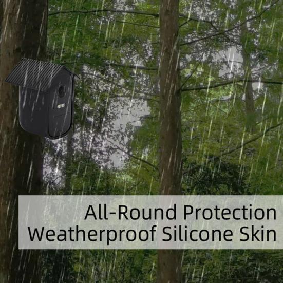 

Захисний силіконовий чохол Yousheng Висока міцність Стійкий до УФ-випромінювання Водонепроникний Проста установка Погодозахисний чохол для eufyCam 2C/2C Pro чорний