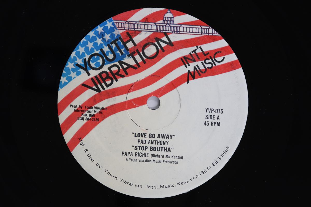 

12inch Record PAD ANTHONY PAPA RICHIE Love Go Away Stop Boutha YVP015 YOUTH VIBRATION 1987 US Reggae Ska Dub Used