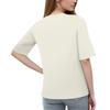 Women's Round Neck Button Short Sleeve Casual Top