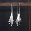 Sweet And Romantic Style Long Tassel Flower Pendant Stud Earrings Charm Fashion Women 'S Metal Stud Earrings Party Gift Jewelry