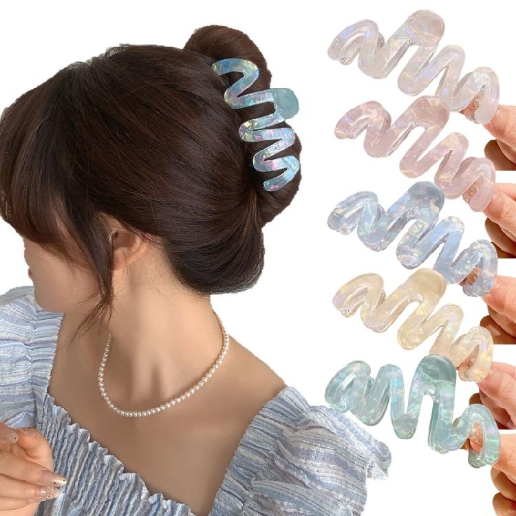 Modern Nacreous Hair Claw Clip Lightweight Design For Active Lifestyles Women Men