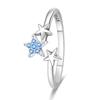 Real 925 Silver Feather Butterfly Flower Sun Moon Animal Design Open Rings Fit For Wedding Party Fine Jewelry