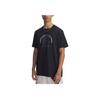 Curry Heavyweight Stylish Simple Aesthetic Trendy Letter Solid Color Short Sleeve T-Shirt Men Tops Black 1390404-001