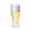 Hohes Borosilikat-Doppelwand-Glas Bierbecher kreativer Klapp-Bierkrug Haushalts-Getränkeglas Doppelwandiges Glas