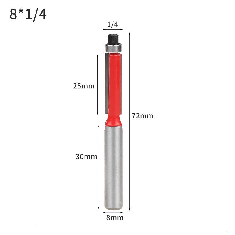 8mm Woodworking Trimmer Set: Double-Edged, Round Bottom, V-Shaped, Slotted, and Keyhole Engraving Knives