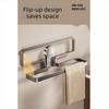 Wall Mounted Bathroom Towel Rack Nail Free Installation Folding Storage Shelf  Toilet