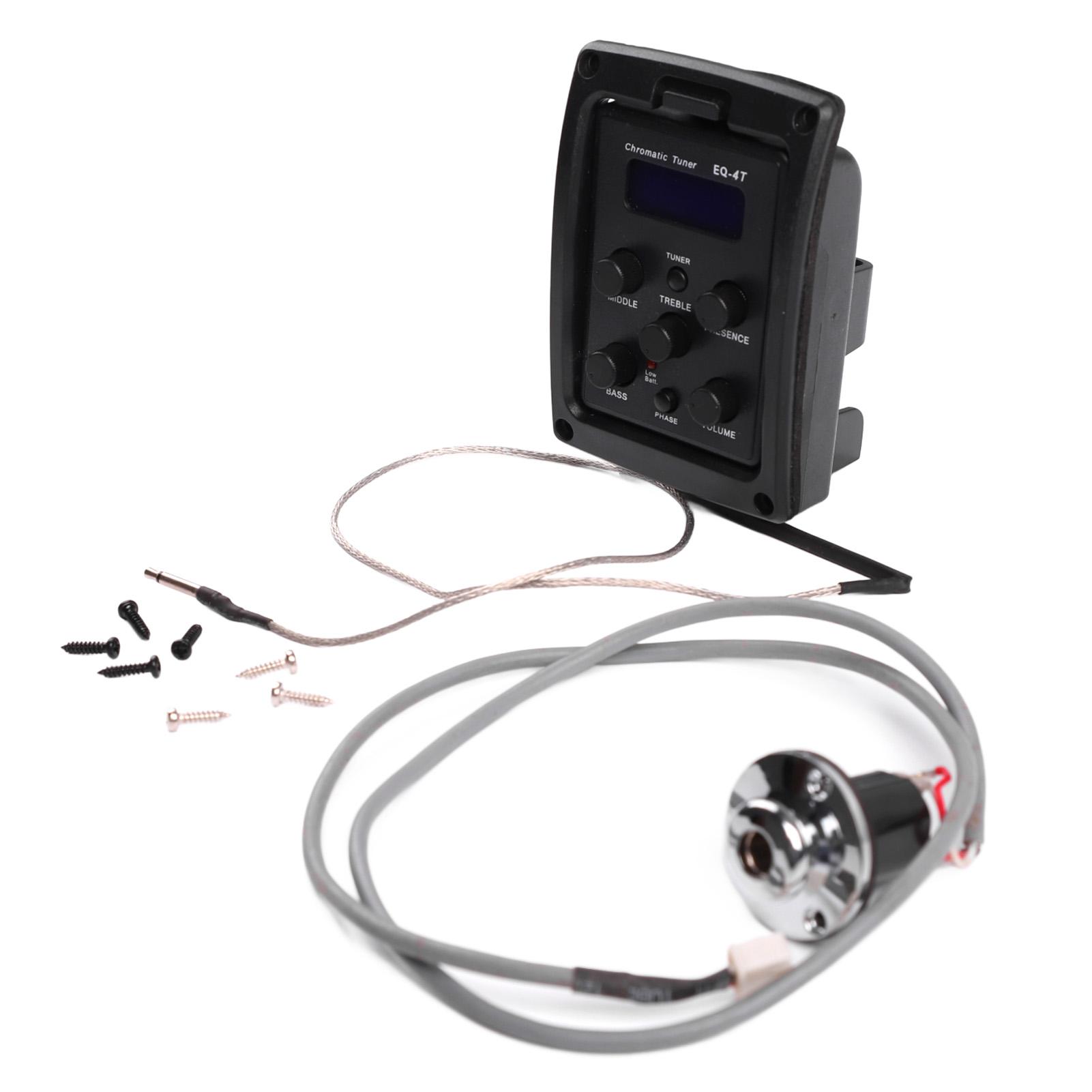 

4-полосный звукосниматель, эквалайзер, цветной тюнер, портативный пластиковый корпус, педаль эффектов для гитары для выступлений