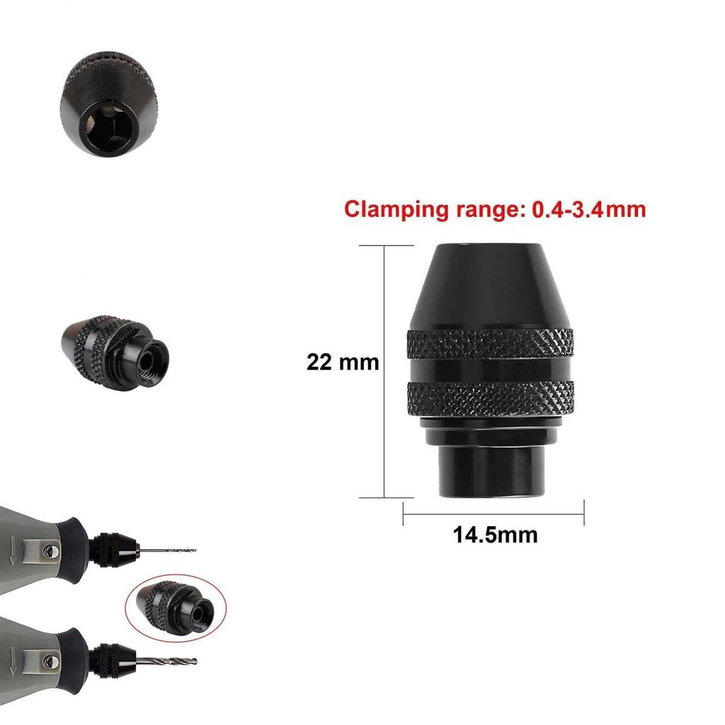 Universal Dremel 4486 Multipro Keyless Chuck Replacement Tool Black With Durable Metal