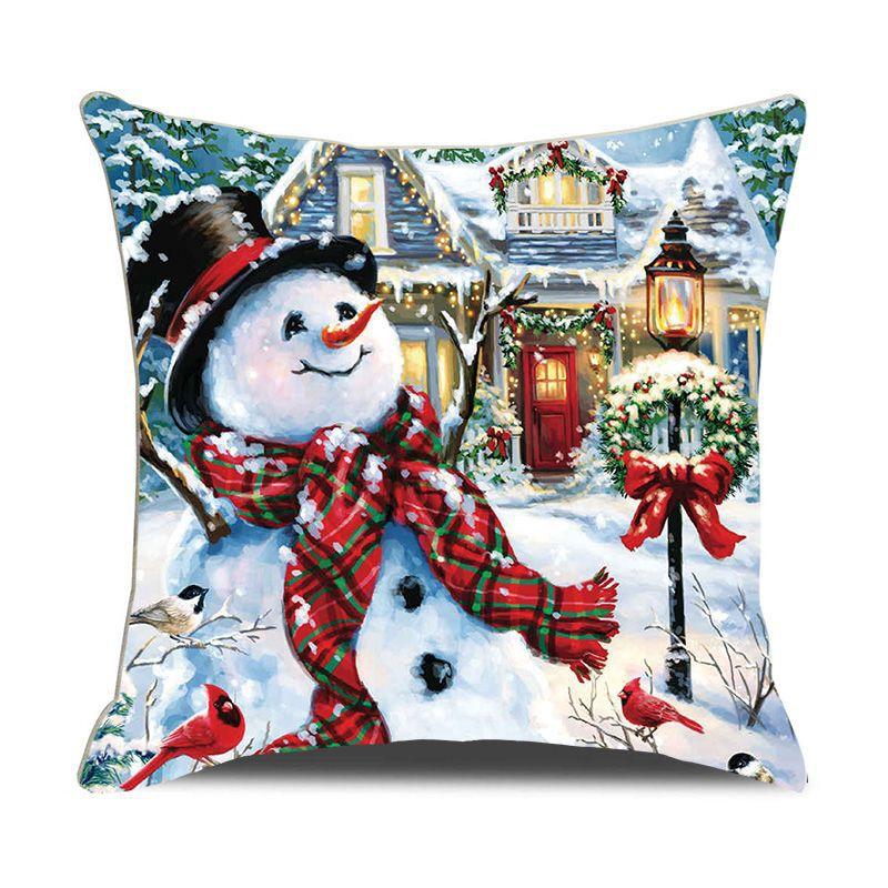 European Christmas Pillow Cushion Creative Home Linen Short Plush Bedside Sofa Pillow Case