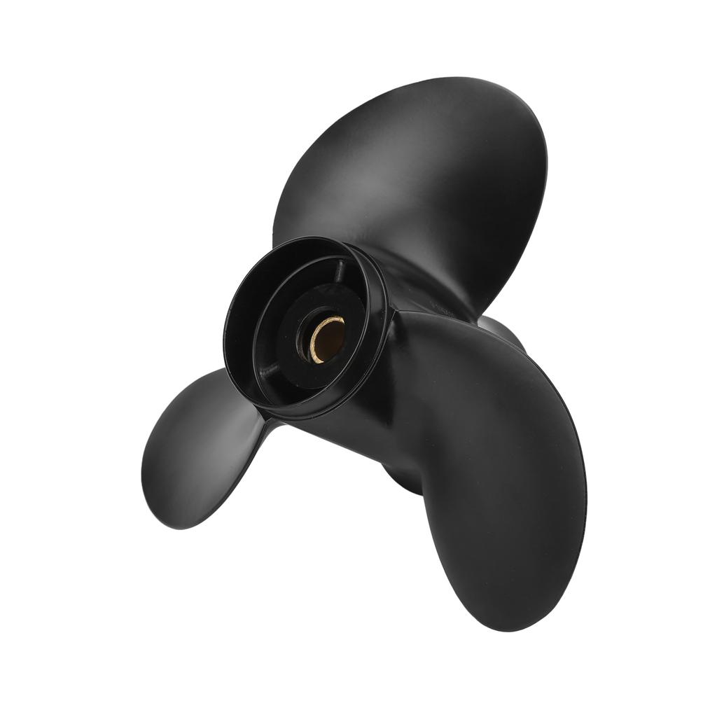 3 Blades Boat Motor Propeller 10 Splines Teeth Right Rotation 10in Pitch Replacement for SUZUKI 8‑20HP Outboard Engines
