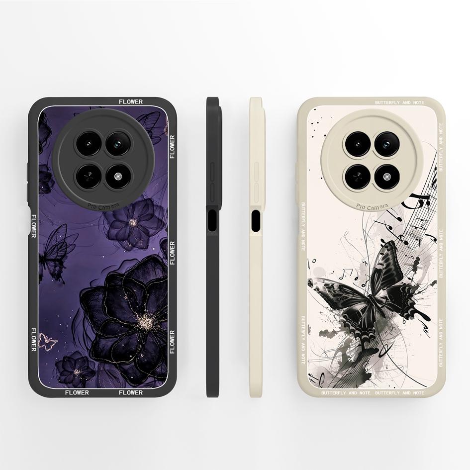 Matte Hülle für OPPO Realme 12 11 Pro Plus 12Lite 12X 11X Hülle Niedliche Mode Welpe Handy Tasche Weiches Flüssigsilikon Stoßfester Bumper für OPPO Hülle Capa