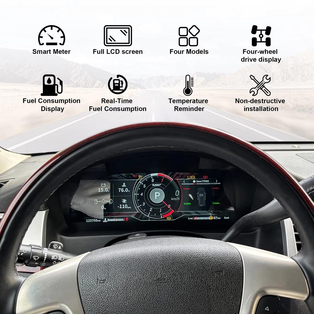 AAEK1 Digital Instrument Cluster For Cadillac Escalade SRX ATS ATS-L XTS CTS 2006-2019 CarPlay Speedometer Dashboard Gauge HD Virtual