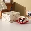 Schnauzer's High Value Coffee Cup Saucer Holiday Souvenir Set Cartoon Puppy Ceramic Cup Water Cup Event Gift