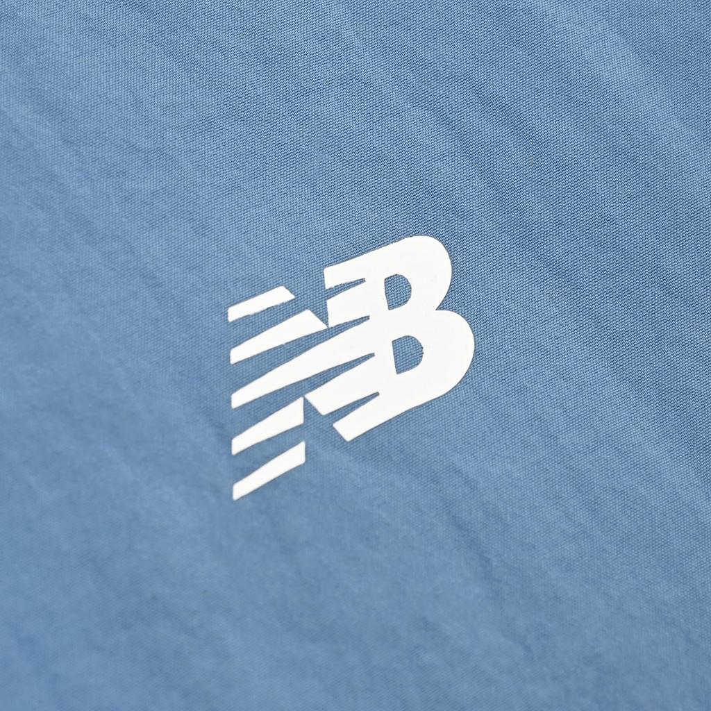 New Balance Men's Taslan Nylon Woven Hooded Coat Jacket (AMJ55667) Shoreline Blue Size 2XL - Japan Limited, Water Repellent Windbreaker
