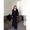Plus Size Womens Corduroy Suit Set - Elegant Two-Piece Outfit Winter Stylish Office Chic With Beaded Detail